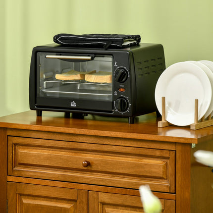 10L Mini Electric Oven, 750W, Timer, 230°C, Black
