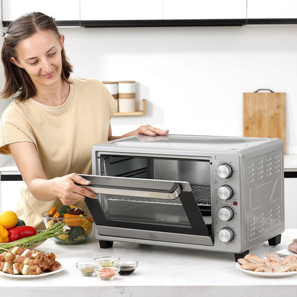 Electric Mini Oven 32L, 1600W, Stainless Steel & Glass