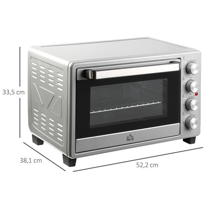 Electric Mini Oven 32L, 1600W, Stainless Steel & Glass