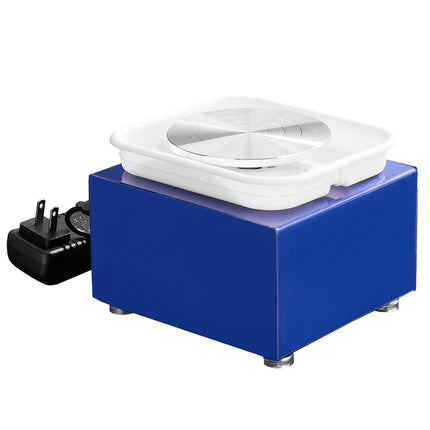 Mini Pottery Wheel 30W, Dual Turntables, Tools Apron
