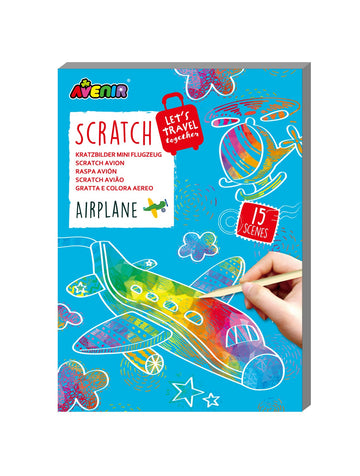 Mini Scratch Book for Airplane Enthusiasts, 50 Pages