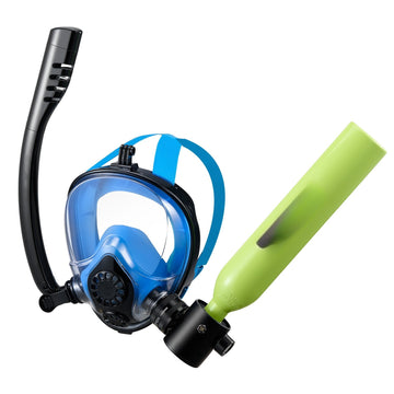 Mini Scuba Tank 0.5L Set – Full-Face Mask, Pump