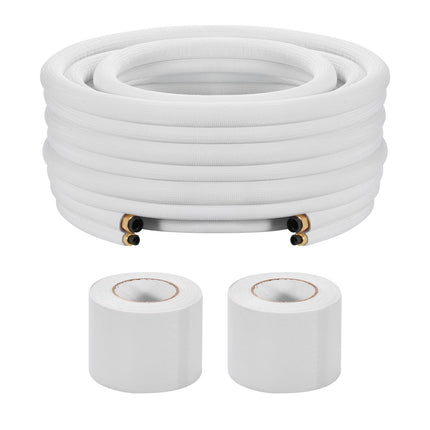 Mini Split Line Set 50 Ft, 1/4–1/2 Insulated Copper