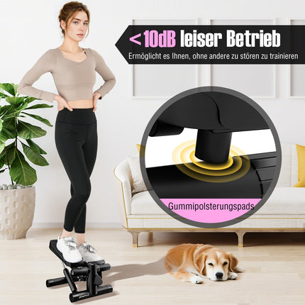 Mini Stepper with Resistance Bands – Adjustable, Compact Fitness Equipment