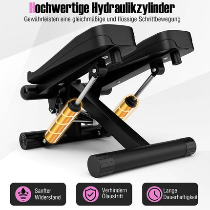 Mini Stepper with Resistance Bands – Adjustable, Compact Fitness Equipment