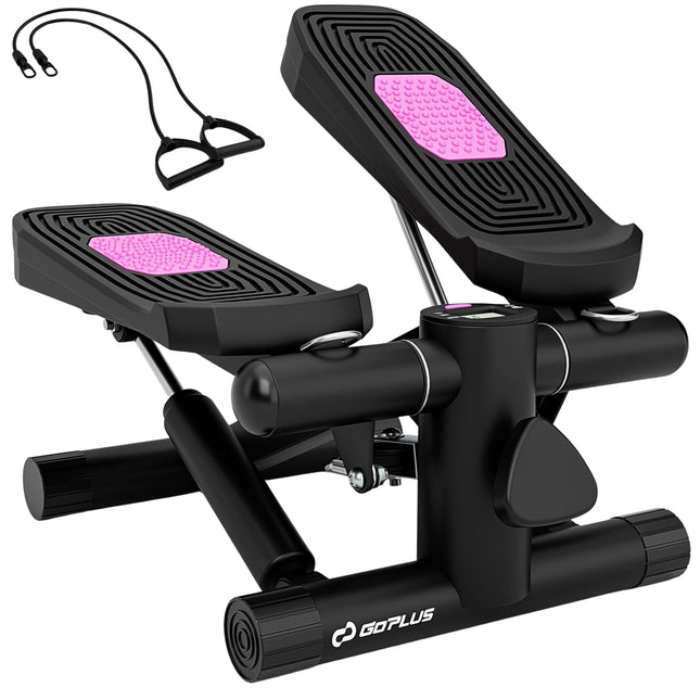 Mini Stepper with Resistance Bands, Adjustable Intensity