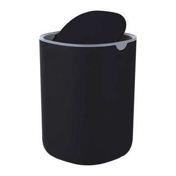 Mini Table Bin with Swing Lid, 1.5L – Black