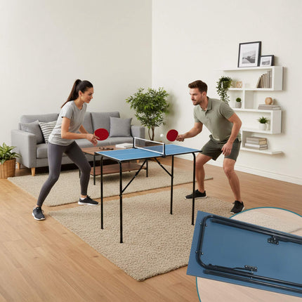 Mini Table Tennis Set – Foldable, Portable, Complete