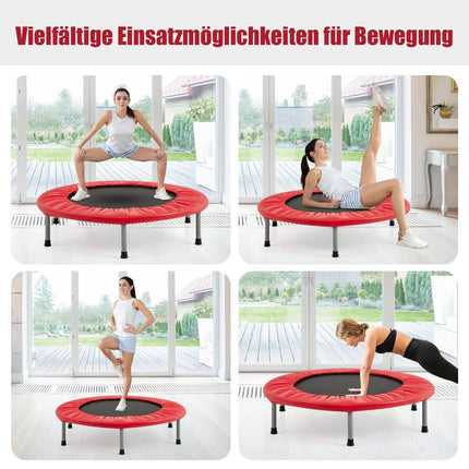 Mini Trampoline, Foldable, 97cm, 150kg Capacity, Red