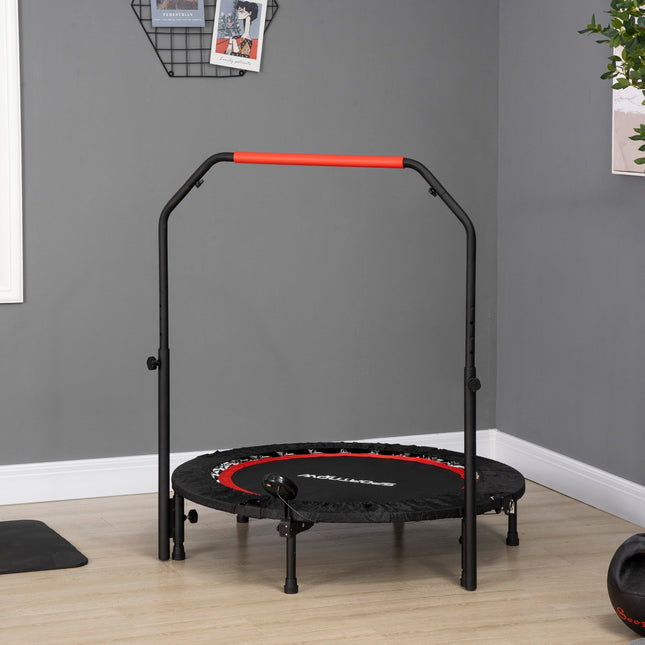 Fitness Mini trampoline, 102 cm, adjustable handle, 100 kg capacity