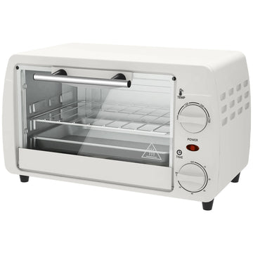 Compact 10L electric oven, 750W, 230°C, timer, cream