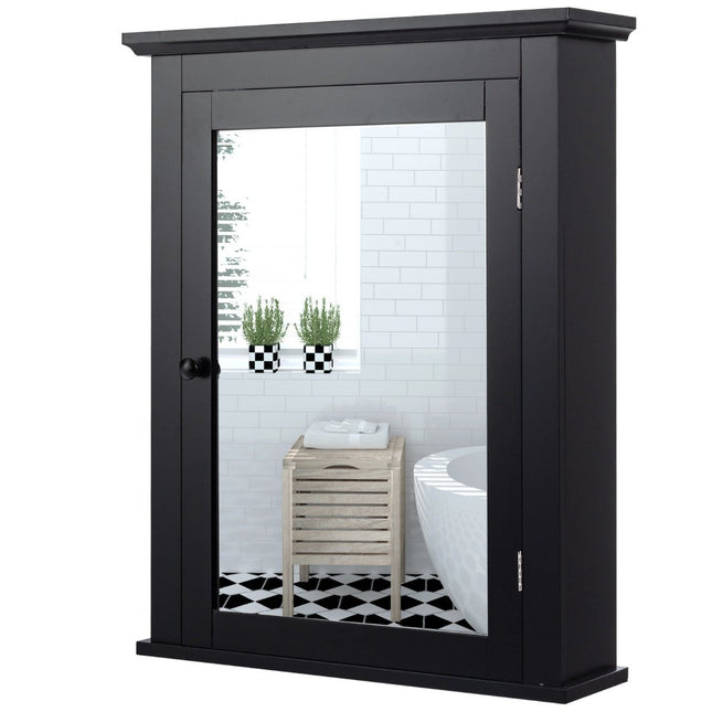 Mirror cabinet bathroom wall cabinet with mirror bathroom mirror cabinet black