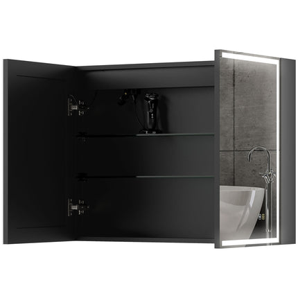 Bathroom mirror cabinet with LED, Anti-Fog, Adjustable Shelf