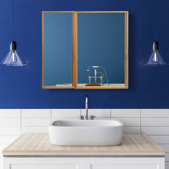 Mirror cabinet for bathroom with 2 doors