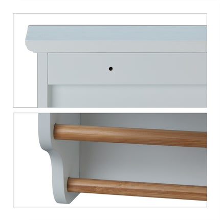Mirror cabinet with towel holder
