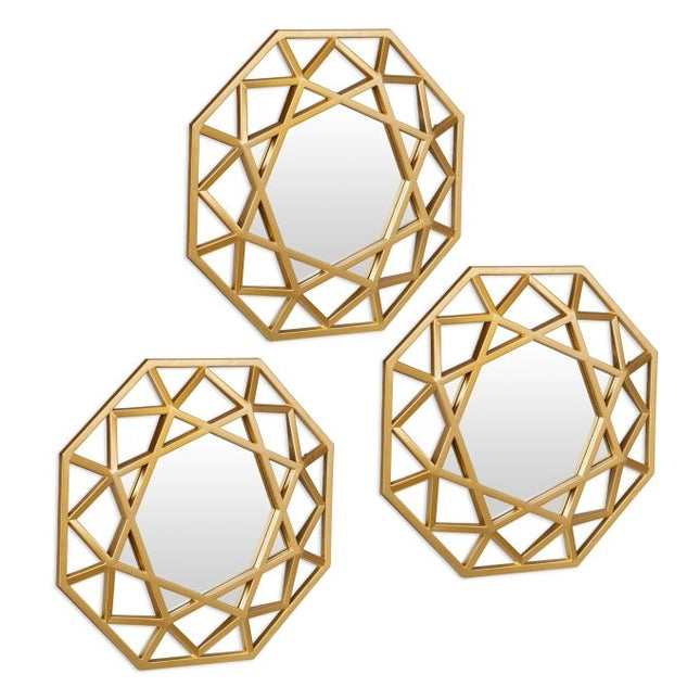 Mirror set of 3 diamonds