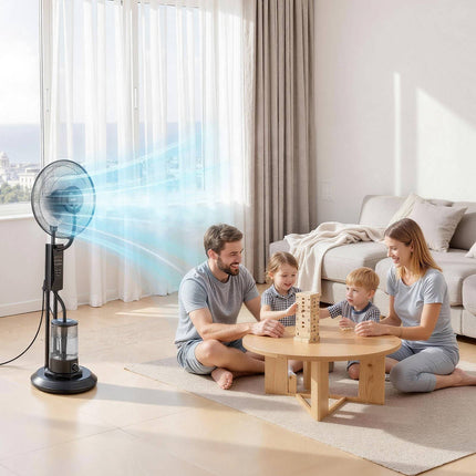 Misting Standing Fan With 3L Tank, Remote Control