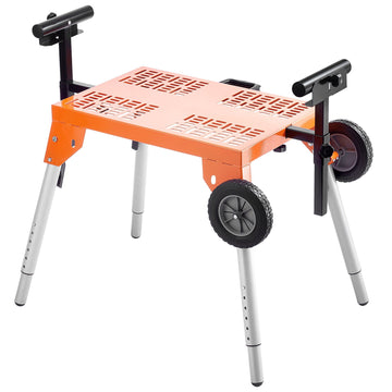 Miter Saw Stand With Wheels, Steel, 330 Lb, Folding
