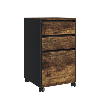 Mobile 3-Drawer Cabinet with Hanging File System
