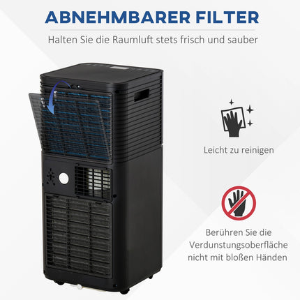 Portable 8000 BTU air conditioner, 4-in-1 with remote control