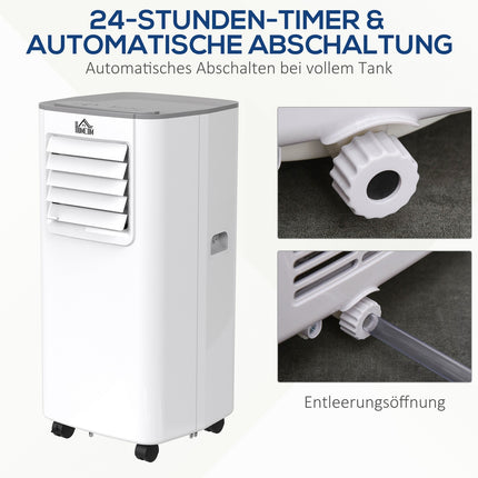 4-in-1 portable air conditioner, remote control and timer, 560W