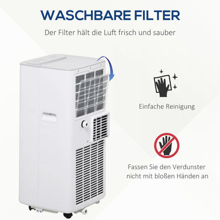 4-in-1 portable air conditioner, remote control and timer, 560W