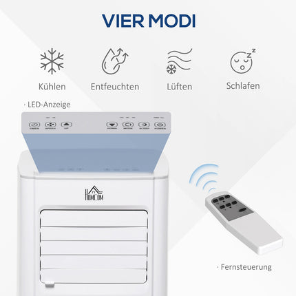 4-in-1 portable air conditioner, remote control and timer, 560W