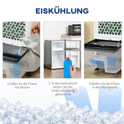 Portable air conditioner with humidifier and remote control, 600W