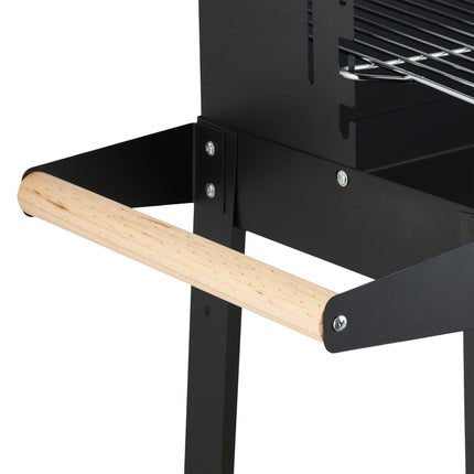 Mobile Barbecue Cart with Shelves and Wheels