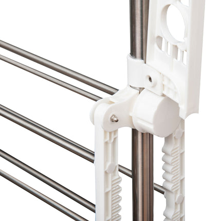 Collapsible mobile clothes airer, 3 levels, 80-142 cm Adjustable