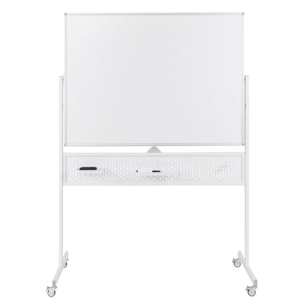 Mobile Double-Sided Whiteboard 120x90 cm with Stand & Wheels