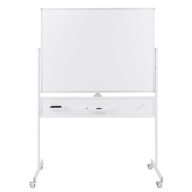Mobile Double-Sided Whiteboard 120x90 cm with Stand & Wheels