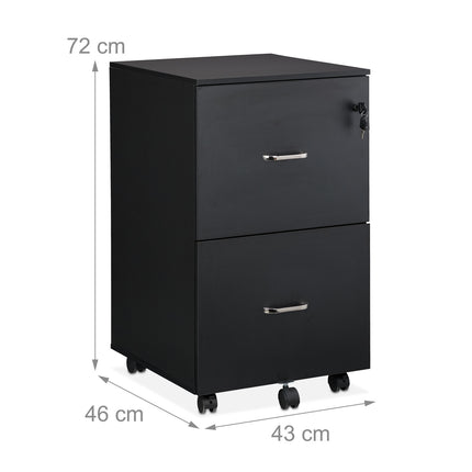 Mobile File Cabinet with Lock & Suspension Files