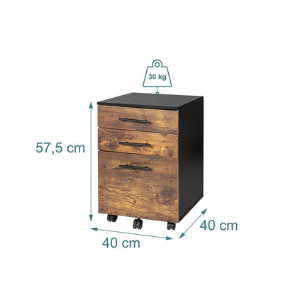 Mobile Filing Cabinet with Hanging File Drawer