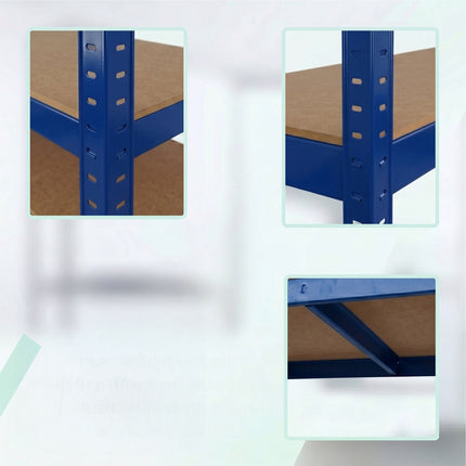 Mobile Metal Shelving Unit – Adjustable Steel, Locking Casters