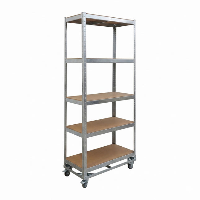 Mobile Metal Shelving Unit – Heavy-Duty Steel, Adjustable