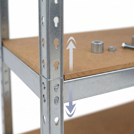Mobile Metal Shelving Unit – Heavy-Duty Steel, Adjustable