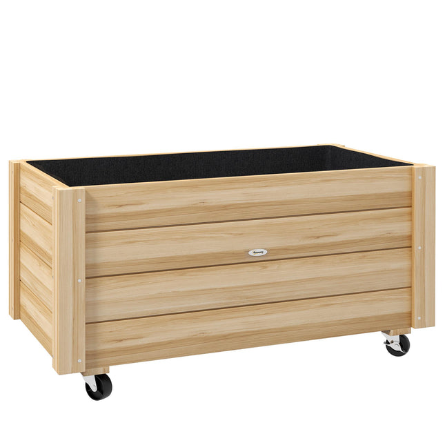 Mobile Raised Garden Bed, Weatherproof, 89 x 48 x 47 cm