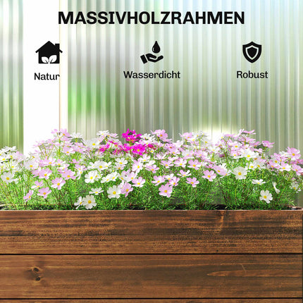 Mobile Raised Garden Bed with Wheels, 60x30x41 cm