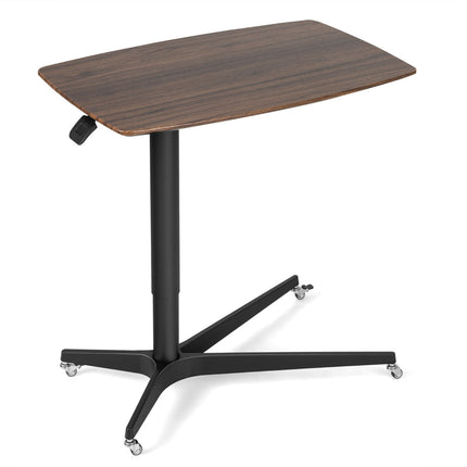 Mobile Standing Desk, Height Adjustable, Locking Casters