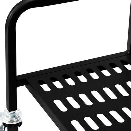 Mobile Steel Garden Tool Rack with Castors, Black