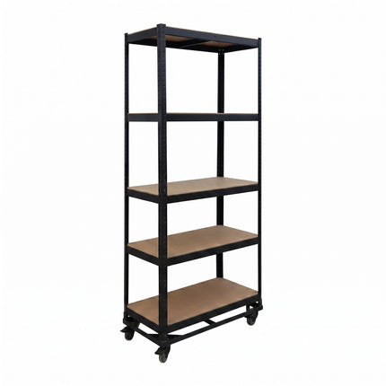 Mobile Steel Shelving Unit, Adjustable, Locking Casters