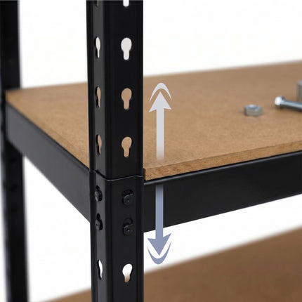 Mobile Steel Shelving Unit, Adjustable, Locking Casters