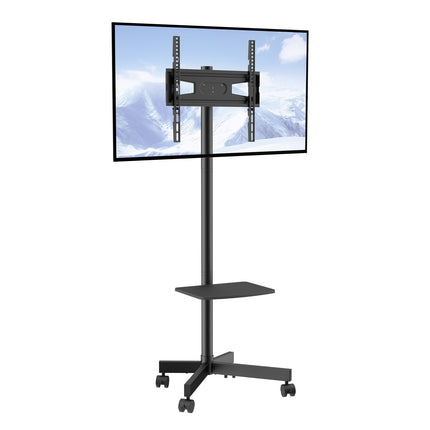 Mobile TV Cart Stand for 23–60 Inch TVs, AV Tray