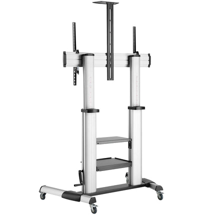 Mobile TV Stand with Wheels, 60-100"", 100kg Capacity