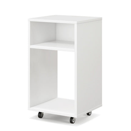 Mobile filing cabinet office cabinet with 2 open shelves 33 x 30 x 58 cm white