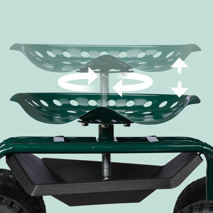 Mobile garden seat with storage