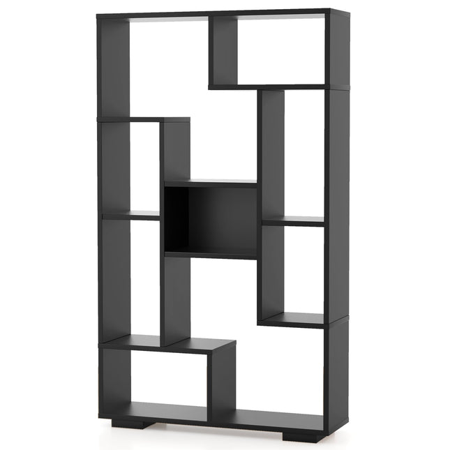 Modern Bookshelf with Open Shelves & Anti-Tip, Black