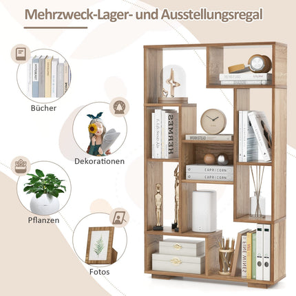 Modern Bookshelf with Open Shelves & Anti-Tip Design