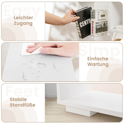 Modern Bookshelf with Open Shelves & Anti-Tip Design